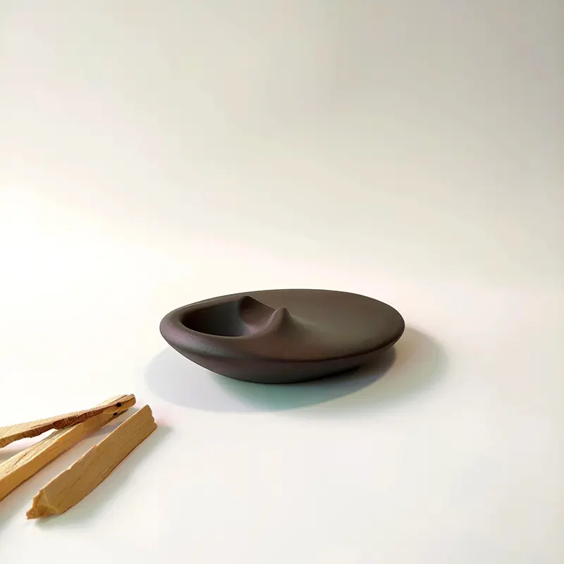 Santo Holder Smudge Bowl Ceramic for Yoga Room Decorative Smudge Ash Catcher for Burning Wooden Cone-Shaped Fragrances