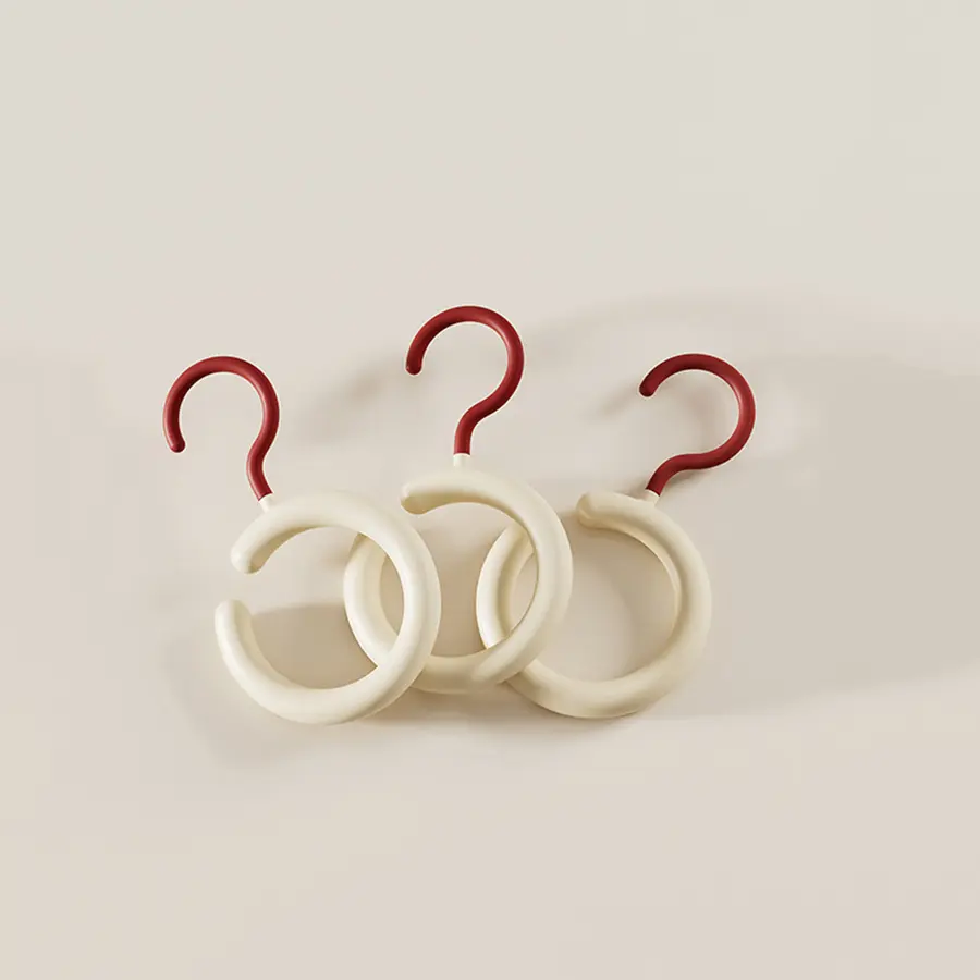 Dopamine Hook Clothes Hanger 2/5pcs - Rotating Scarf Hat Bag Organizer, Non Perforated Silk Display Stand