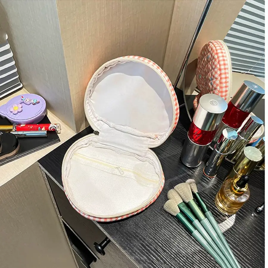 Floral Quilted Lipstick Storage Makeup Bag Women's Cosmetic Bag Travel Skincare Pouch Toiletry Organizer for Beauty Organizer