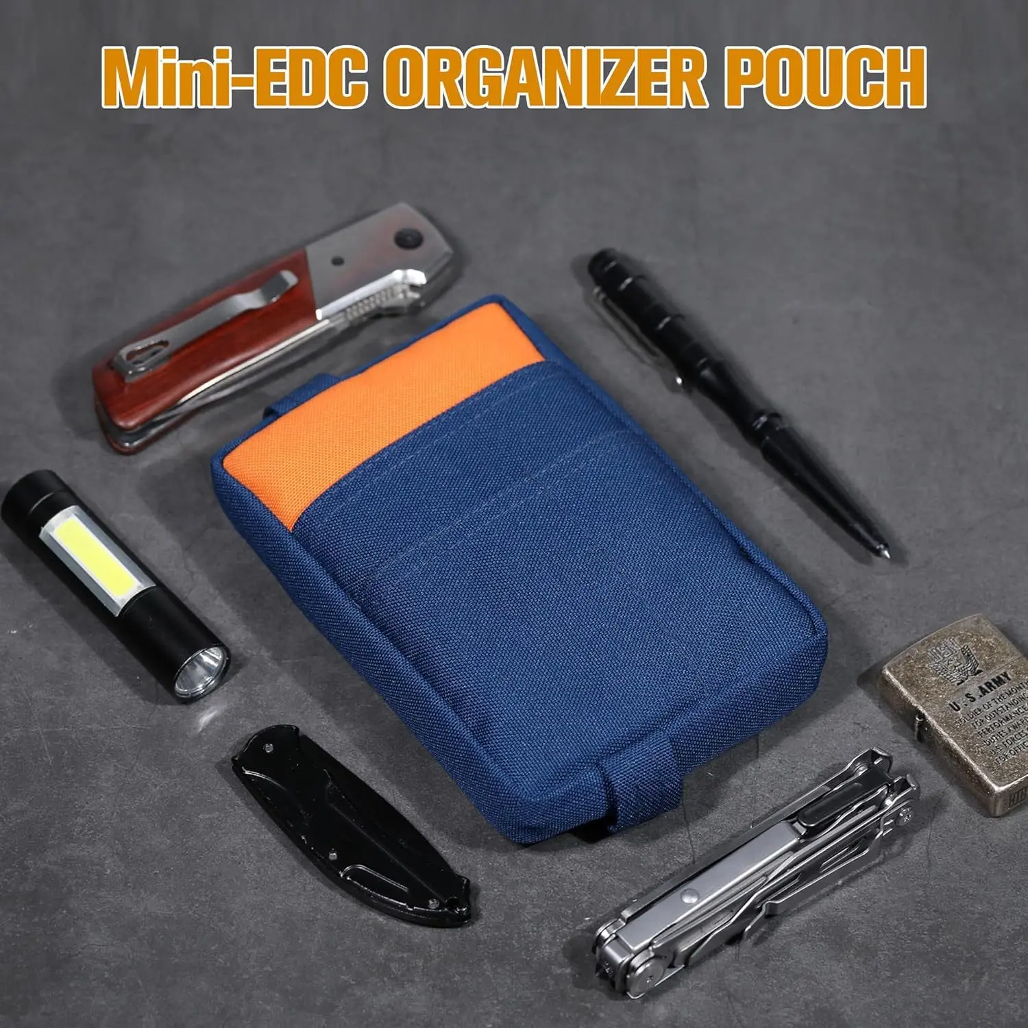 Tactical EDC Pouch Mini Tactical Wallet Coin Purse Multifunctional Bag for Camping Hiking Portable Outdoor EDC Tool Storage Bag