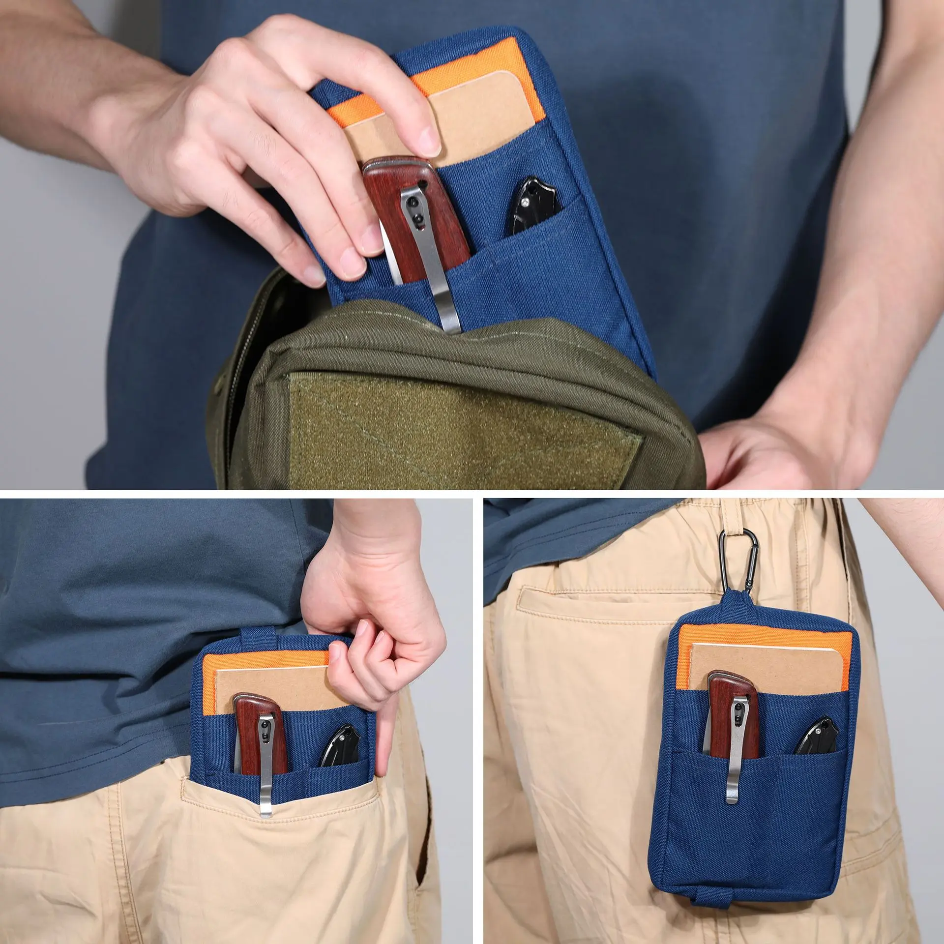 Tactical EDC Pouch Mini Tactical Wallet Coin Purse Multifunctional Bag for Camping Hiking Portable Outdoor EDC Tool Storage Bag