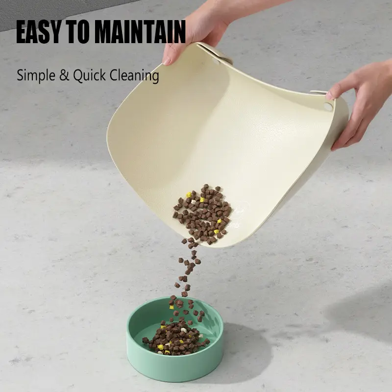 Pet Supplies PU Leather Pet Anti Spill Placemat Waterproof Creative Cat Bowl Mat Oil Resistant Thicken Pet Feeding Mat Puppy