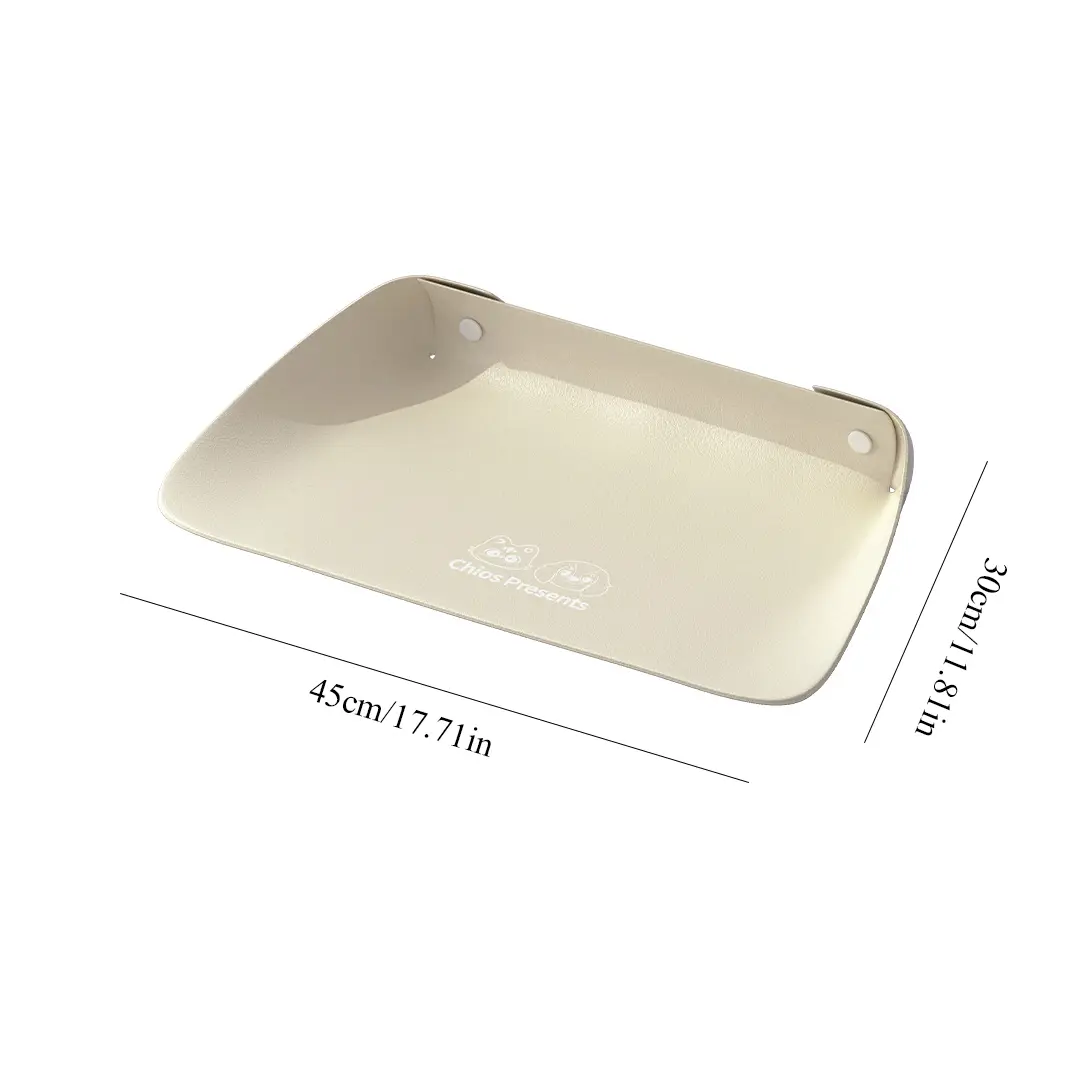 Pet Supplies PU Leather Pet Anti Spill Placemat Waterproof Creative Cat Bowl Mat Oil Resistant Thicken Pet Feeding Mat Puppy