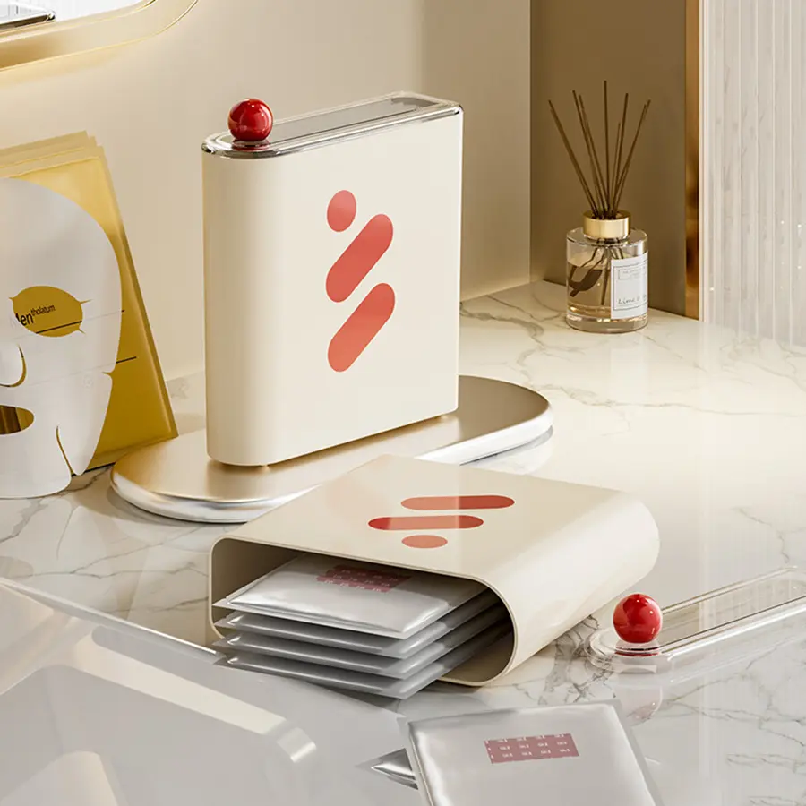 Sheet Mask Storage Box Home Refrigerator Facial Mask Fresh-keeping Box Dust Cosmetics Organizer Box Sealed Moisturizing Box