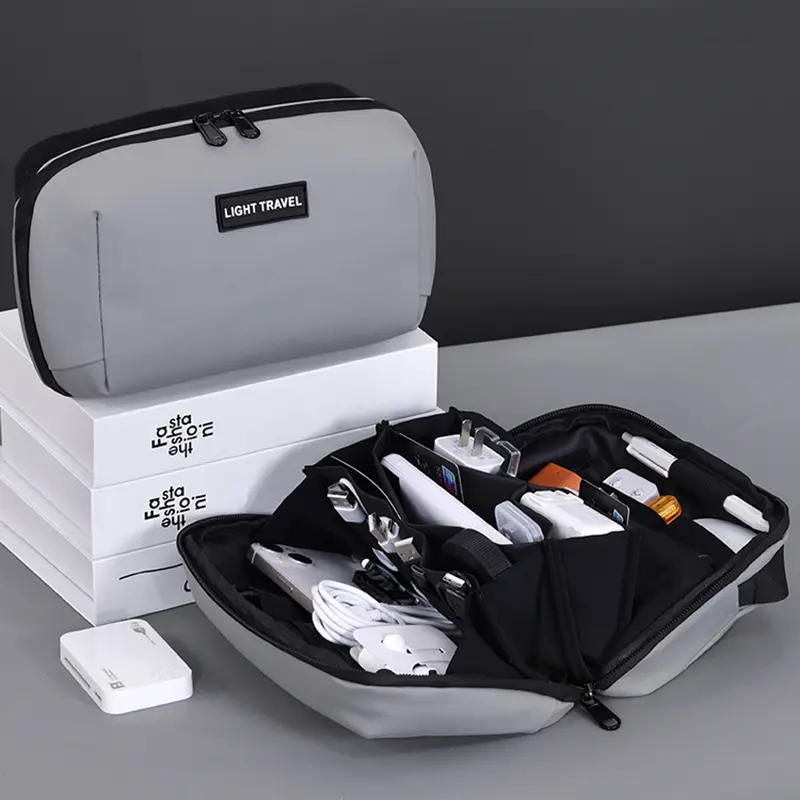 Men's Makeup Bag Waterproof Material Toiletry Bag Large Capacity Cosmetic Organizer, Portable Travel Essential Storage Bag