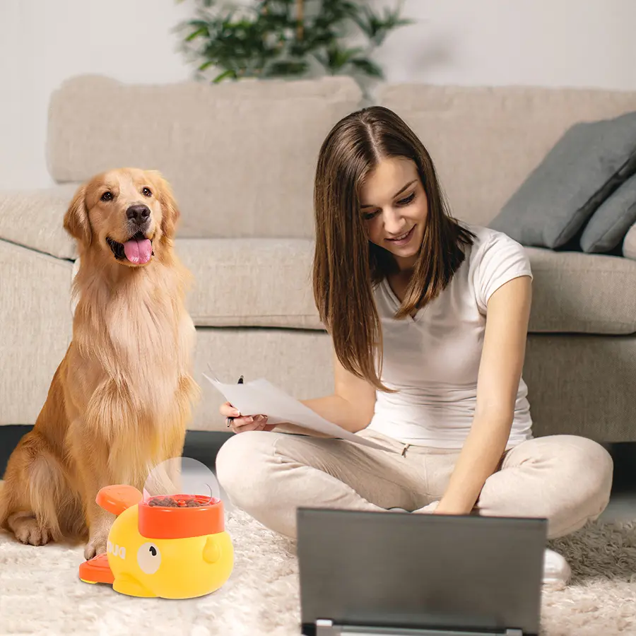 Pet Treat Dispenser, Automatic Snack Feeder for Cat Dog, Anti-Gulping Slow Feeder Bowls for Healthy Eating for Pet Accessories