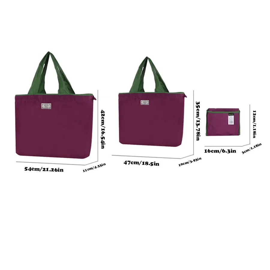 1PC Environmentally Friendly Shopping Bag, Foldable One Shoulder Carrying Bag, Portable Supermarket Grocery Bag