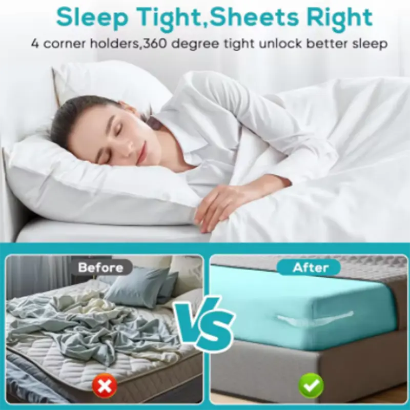4pcs Heavy Duty Bedsheet Corner Tightener Clips High-quality materials durable and reliable Bed Sheet Grippers for Protectors