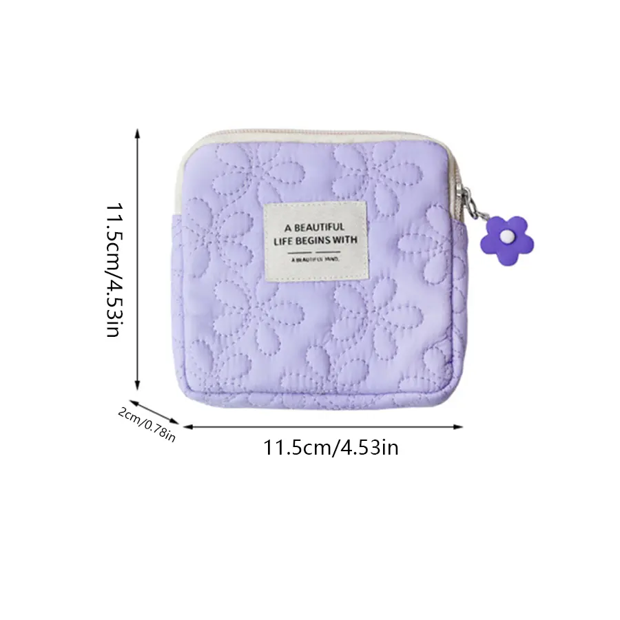 Fashion Women Small Cosmetic Bag Travel Mini Sanitary Napkins Organizer Make Up Coin Money Card Lipstick Storage Pouch Purse Bag