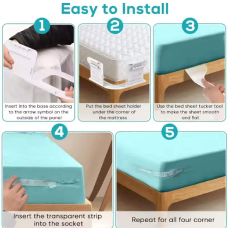 4pcs Heavy Duty Bedsheet Corner Tightener Clips High-quality materials durable and reliable Bed Sheet Grippers for Protectors