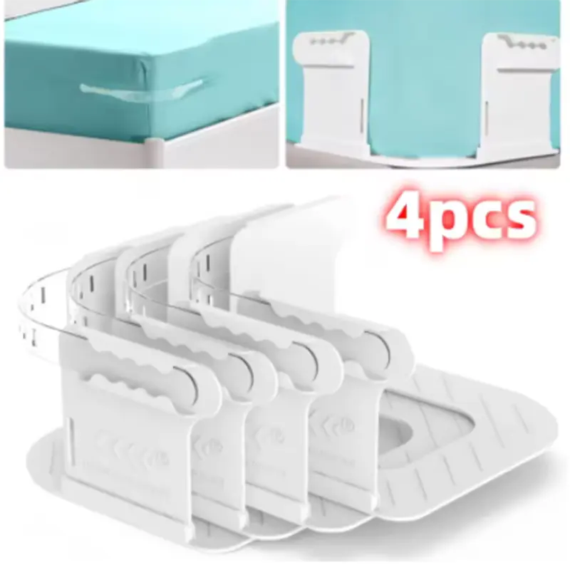 4pcs Heavy Duty Bedsheet Corner Tightener Clips High-quality materials durable and reliable Bed Sheet Grippers for Protectors