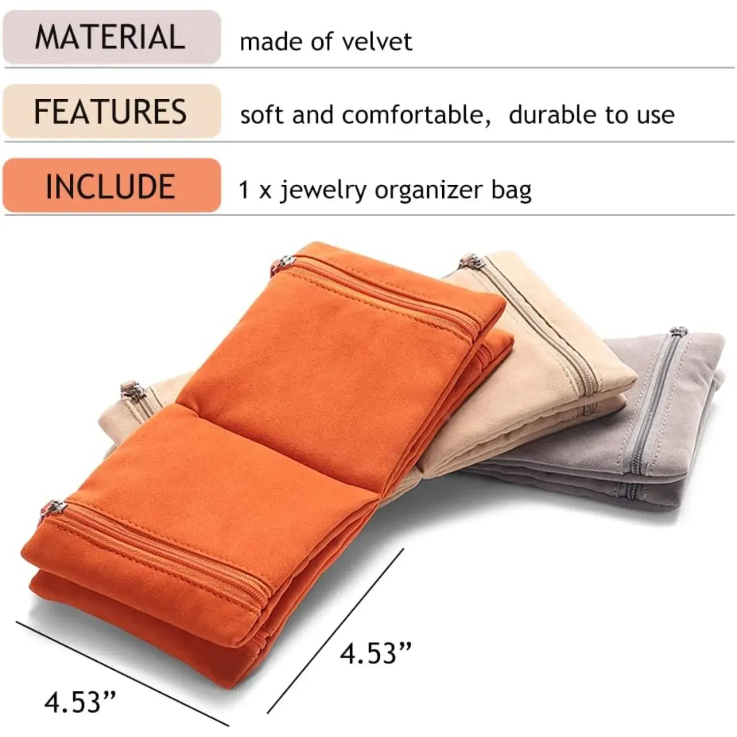 High Quality Velvet Tassel Jewelry Box Portable Soft Storage Box Multifunctional Storage Packaging