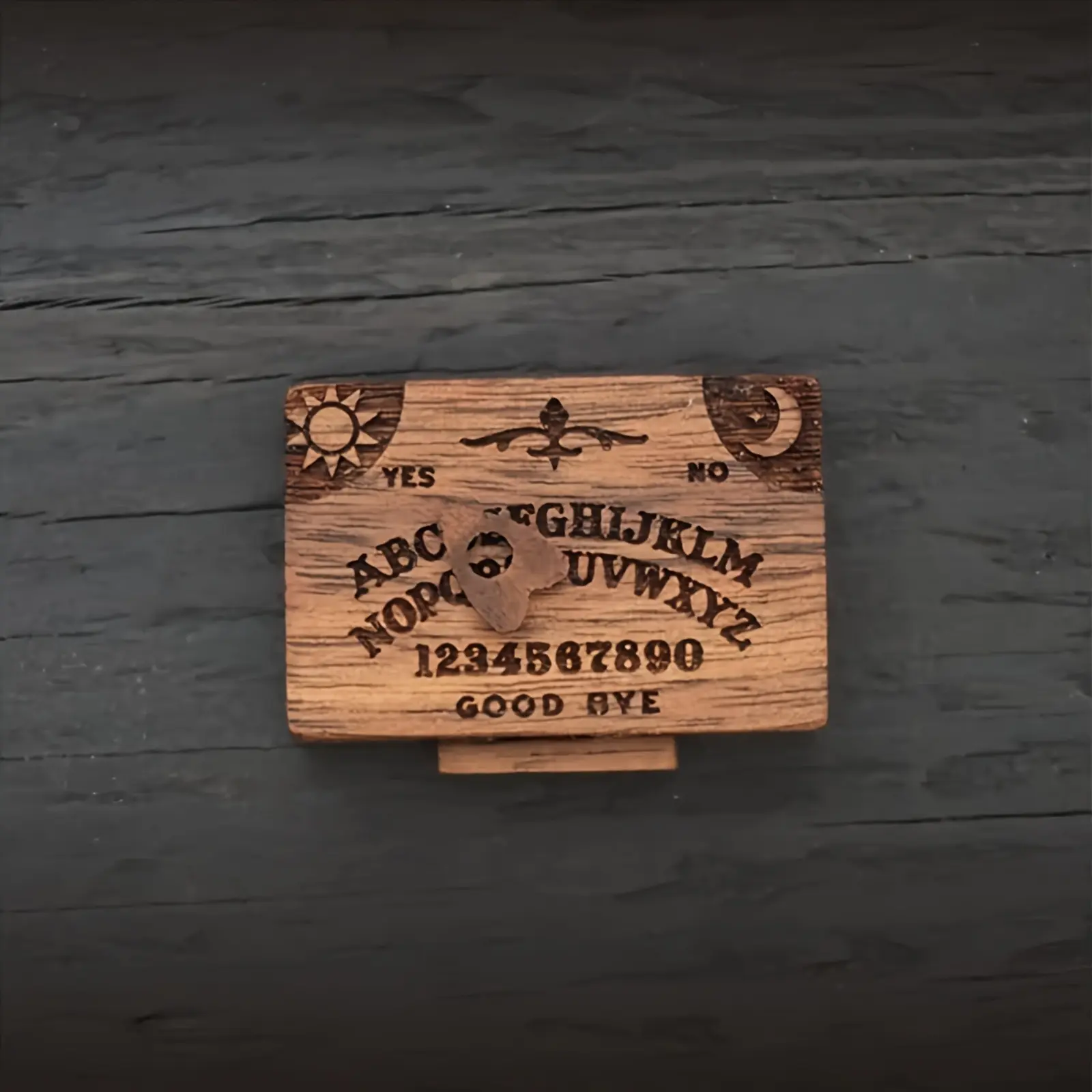 Mini Ouija Board With Drawer Wooden Miniature Spirit Board Miniatures With Planchettes Emotional Love Drawer Home Decoration