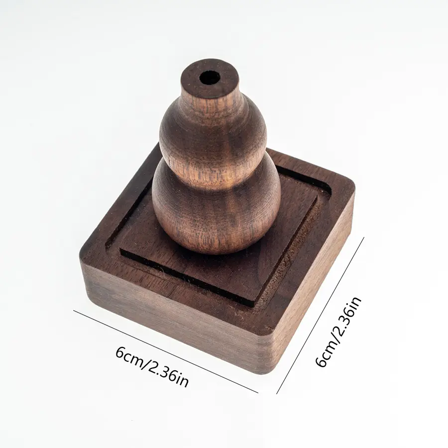 Wooden Gourd Reed Diffuser - Car & Home Aromatherapy Decor with Dried Flowers, Natural Air Freshener Ornament