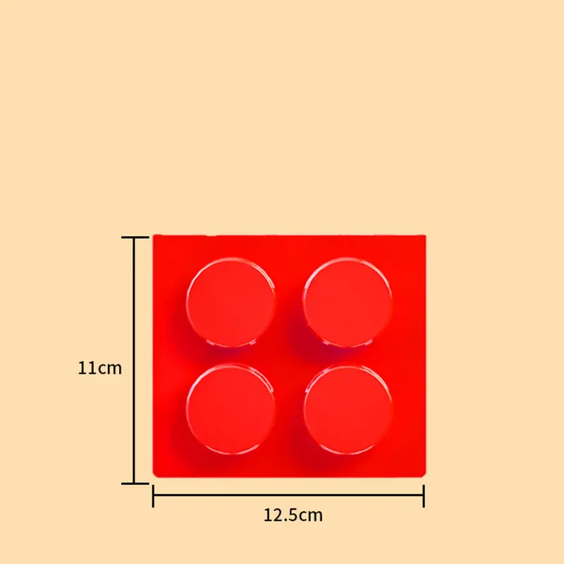 Building blocks refrigerator magnetic absorption box Household plastic wrap kitchen storage magnet entry door storage shelf