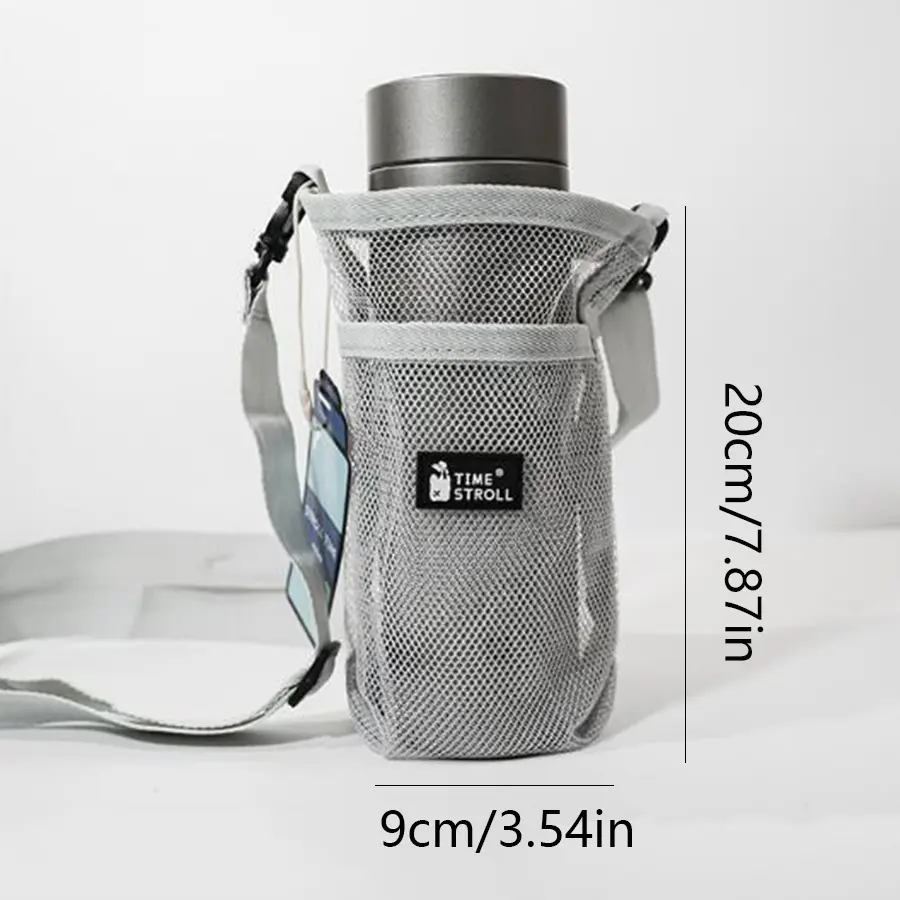 1PC Portable Sport Water Bottle Cover Mesh Sleeve Bag Case Pouch Bottles Cup Pouch Camping Drinkware Accessories