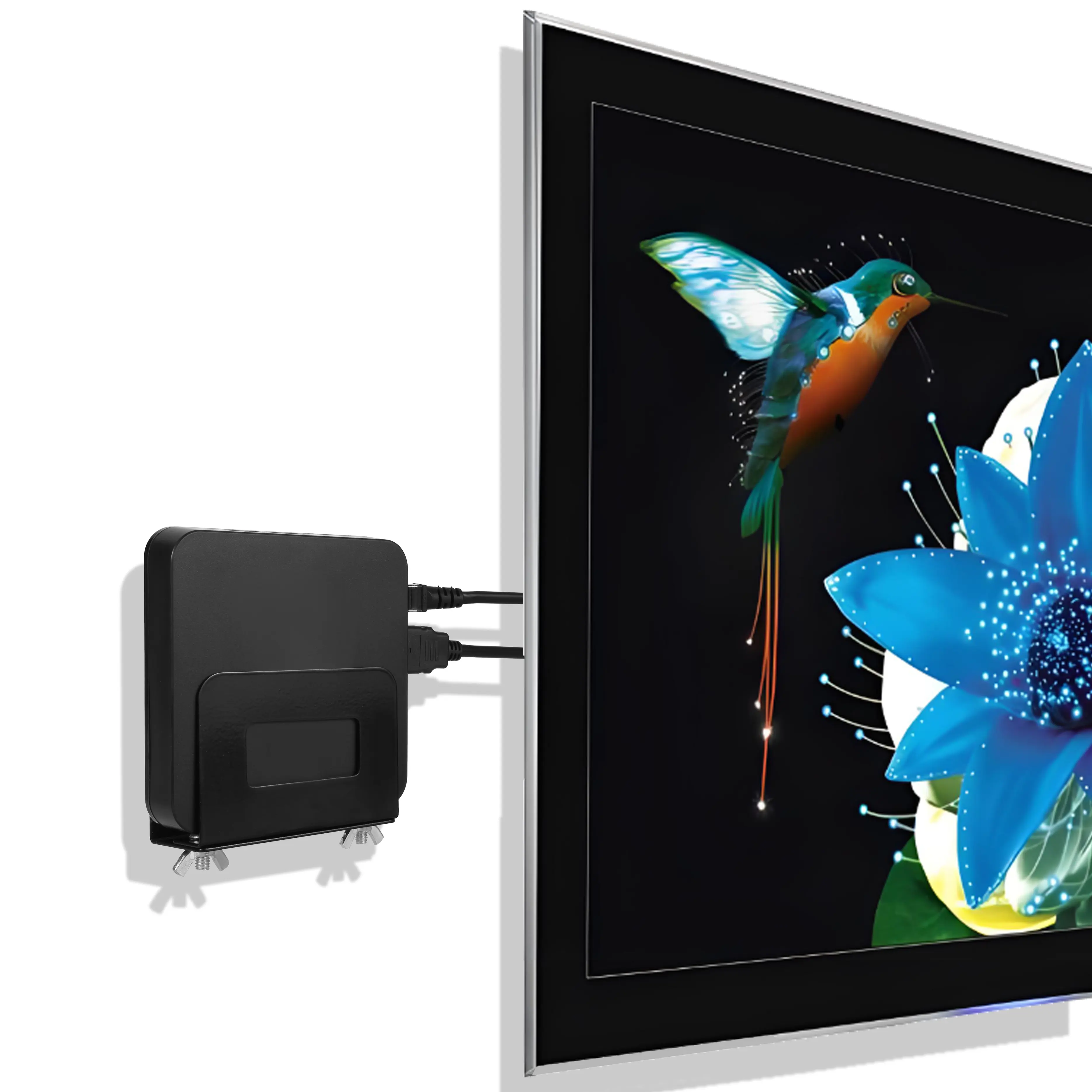 1/2 pcs Adjustable Small Device Wall Mount Holder for Apple TV 3/4/4k,Router,Modem,TV Box and Other Media Players