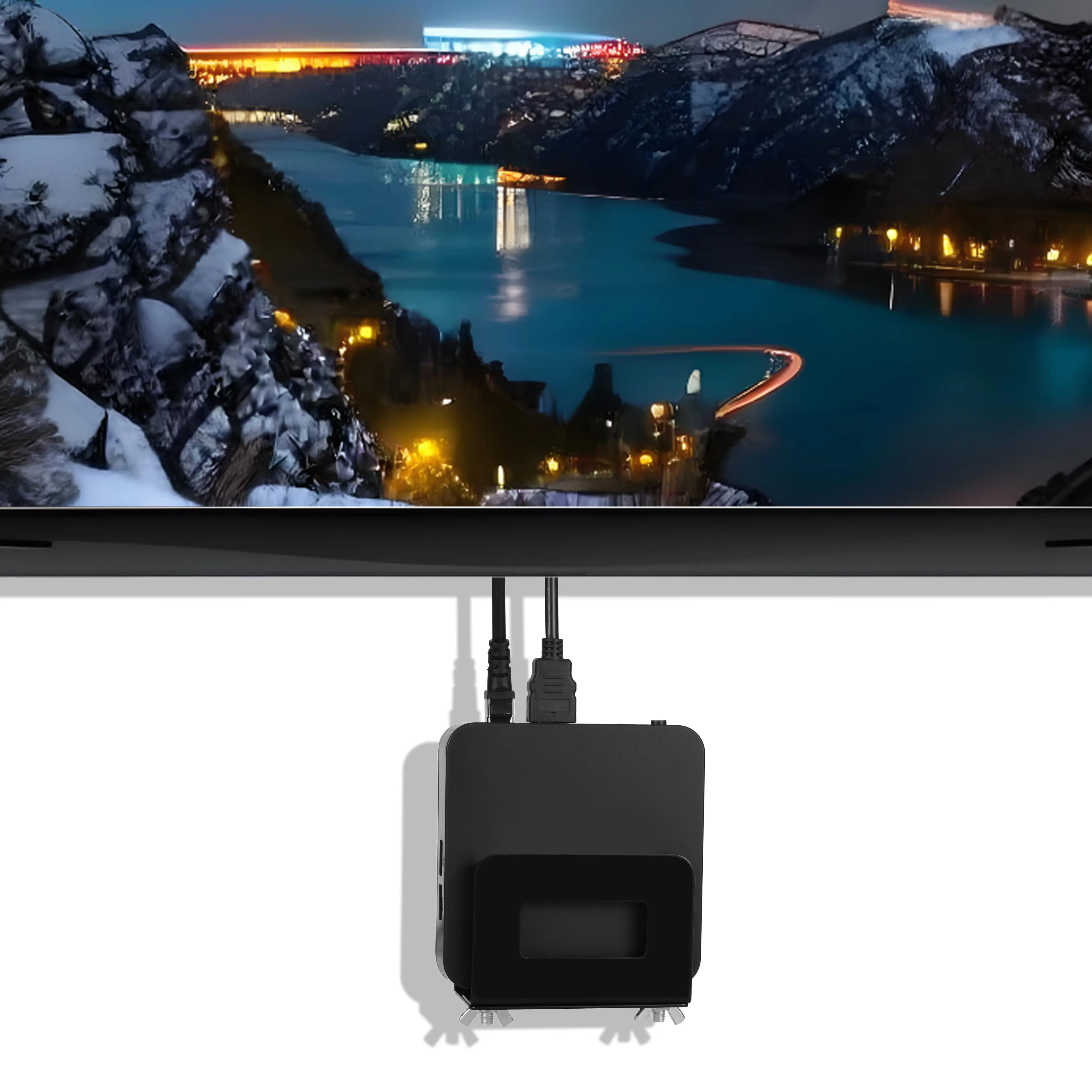 1/2 pcs Adjustable Small Device Wall Mount Holder for Apple TV 3/4/4k,Router,Modem,TV Box and Other Media Players