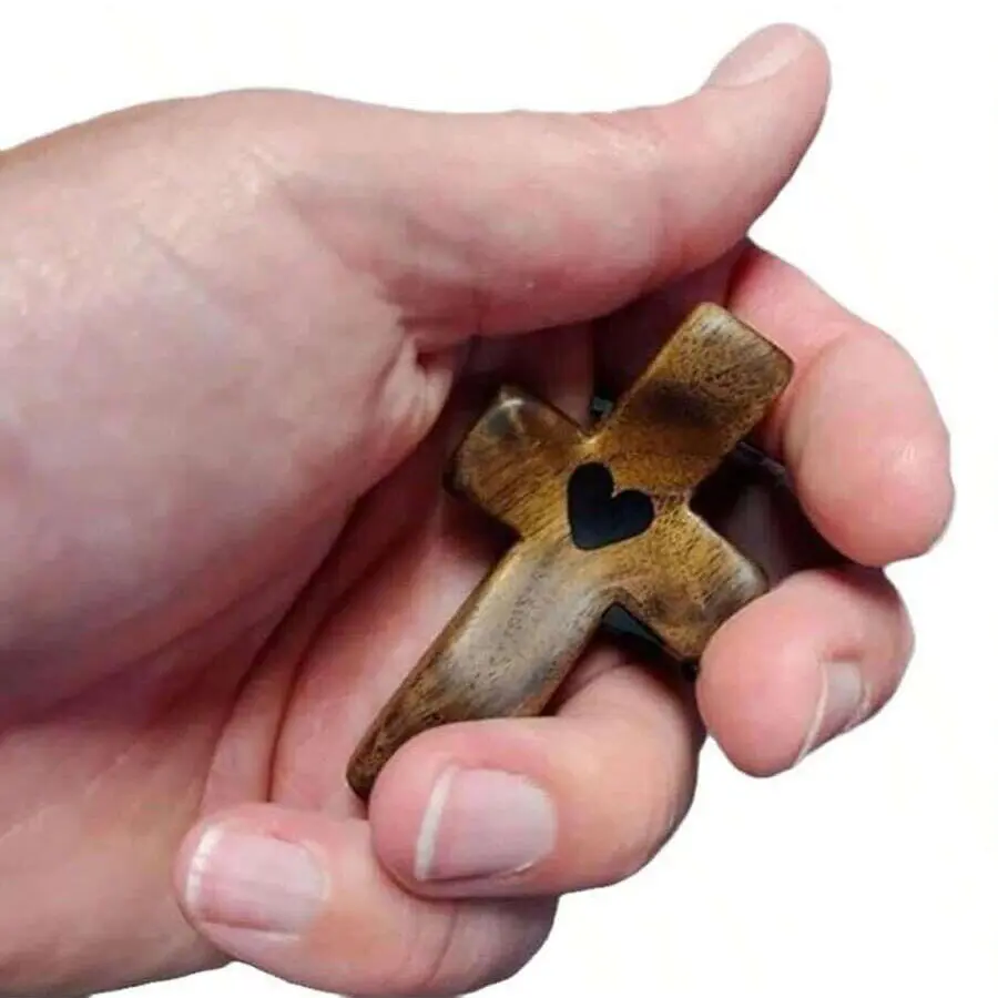 1-10Pcs Wooden Cross Decorations, Cross Fidget for Anxiety Relief, Multi-functional Spiritual Symbols for Home and Office