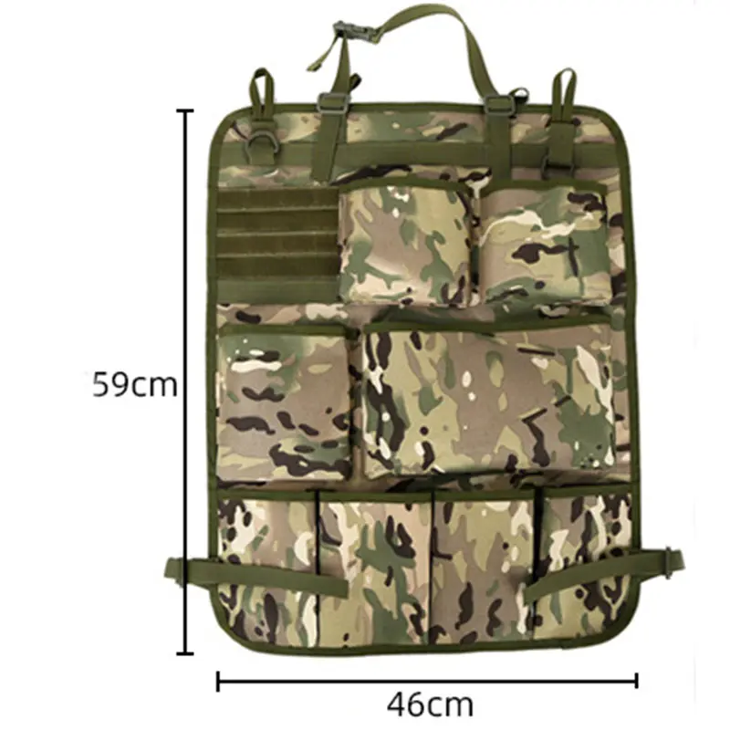 Car Seat Storage Organizer Seat Back Storage Bag Tactical Camo Hanging Bags Car Stowing Tidying Pocket Interior Accessories