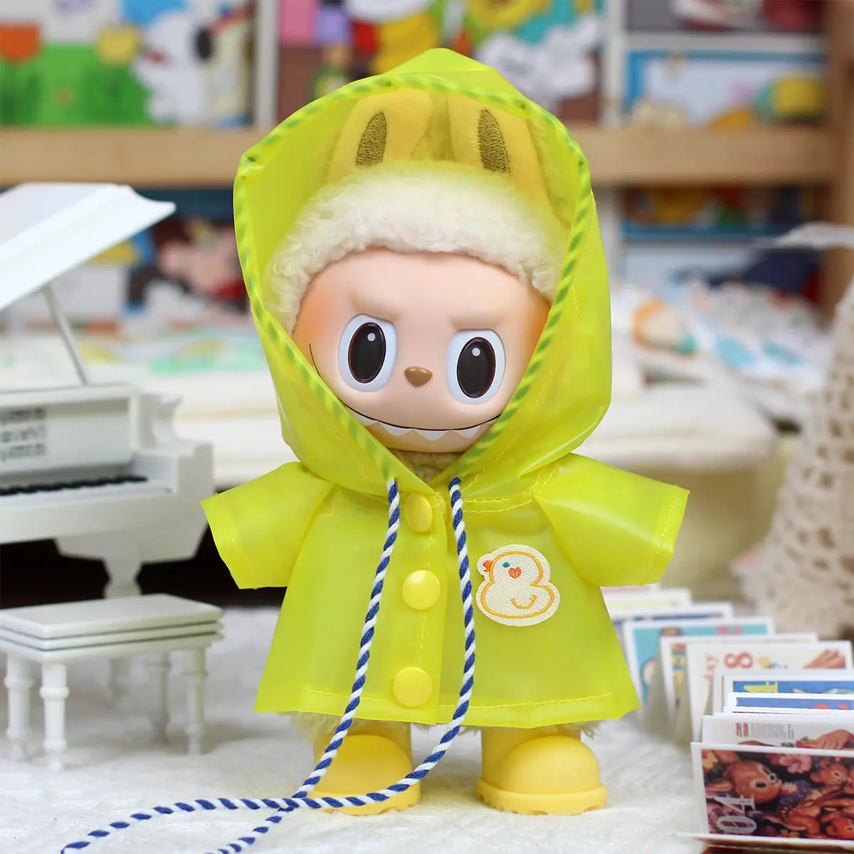 17cm Doll Raincoat Clothes Heartbeat Macaron Outfits Doll Accessories