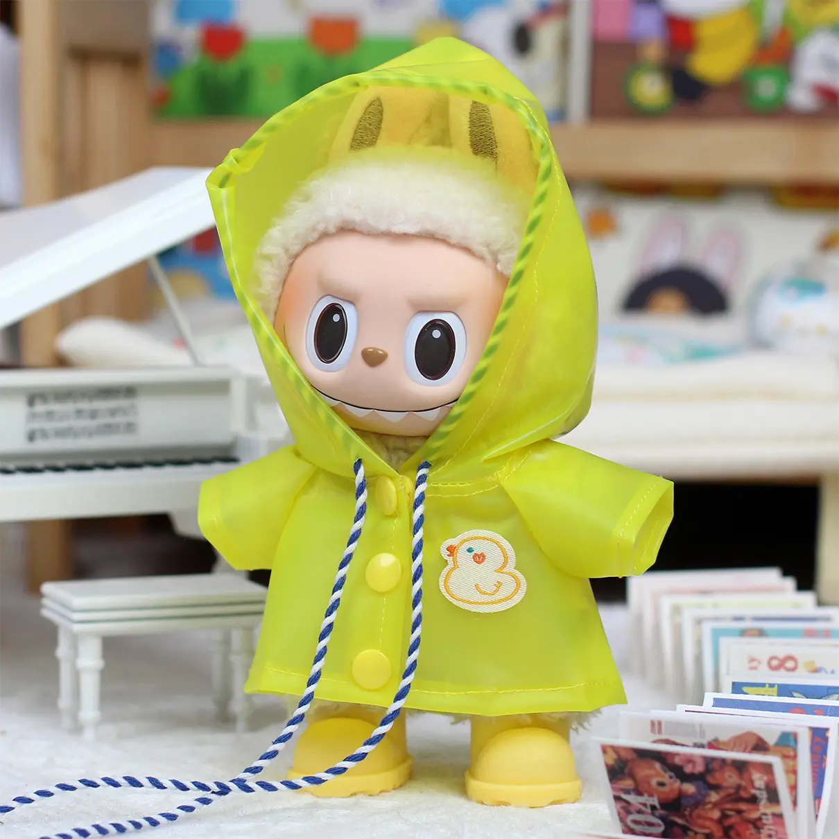 17cm Doll Raincoat Clothes Heartbeat Macaron Outfits Doll Accessories