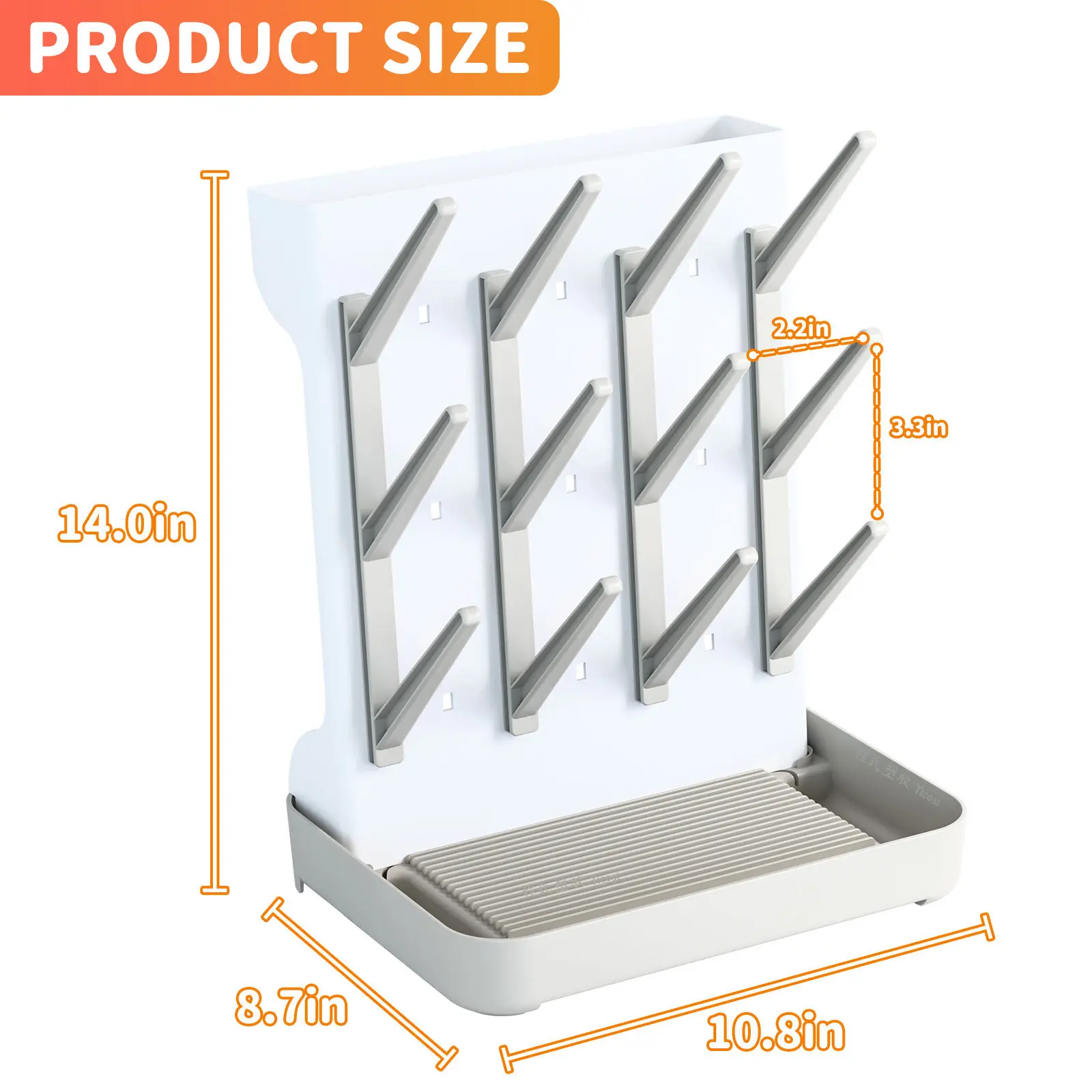 Baby Bottle Drain Rack,Baby Bottle Drying and Draining Stand，Space-Saving Organizer for Baby Bottles,Pacifiers,Breast Pump Parts