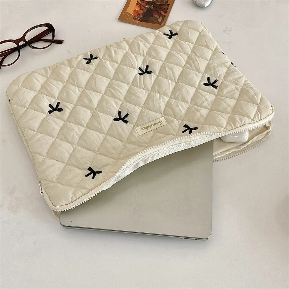 Cute Bow Graphic Laptop Bag Tablet Sleeve Case 11 13.3 14 15.6 Inch For Macbook Air 13 Pro Xiaomi Lenovo Dell Notebook Soft Case