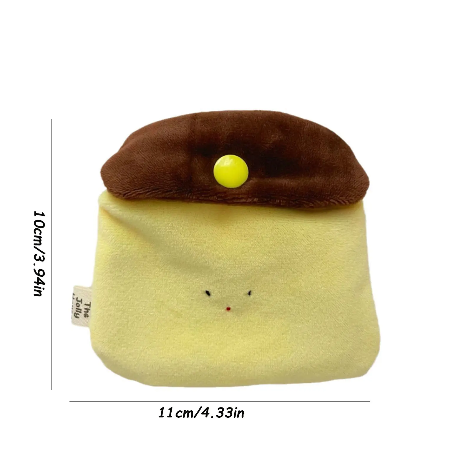 1PCS Mini Creative Caramel Pudding Coin Purse Mini Earphone Bag Plush Cartoon Storage Bag Mini Wallet Girl Gifts