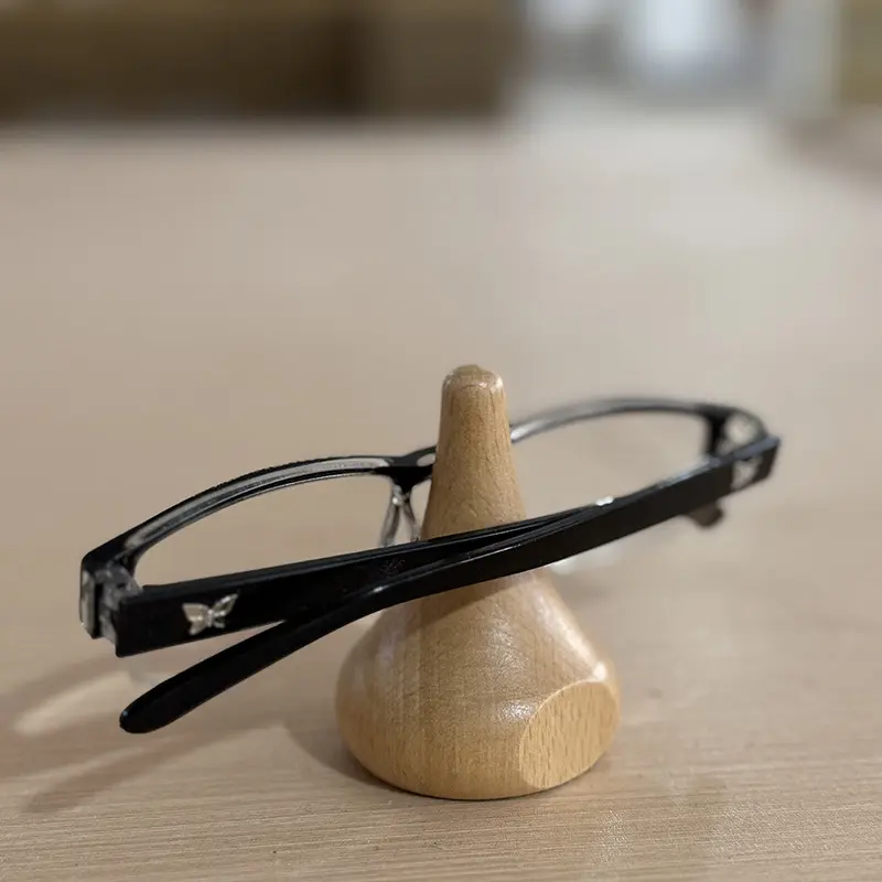 Minimalist Wood Eyeglass Holder - Modern Desktop Display Rack, Office Home Decor, Creative Storage Solution - Perfect Gift