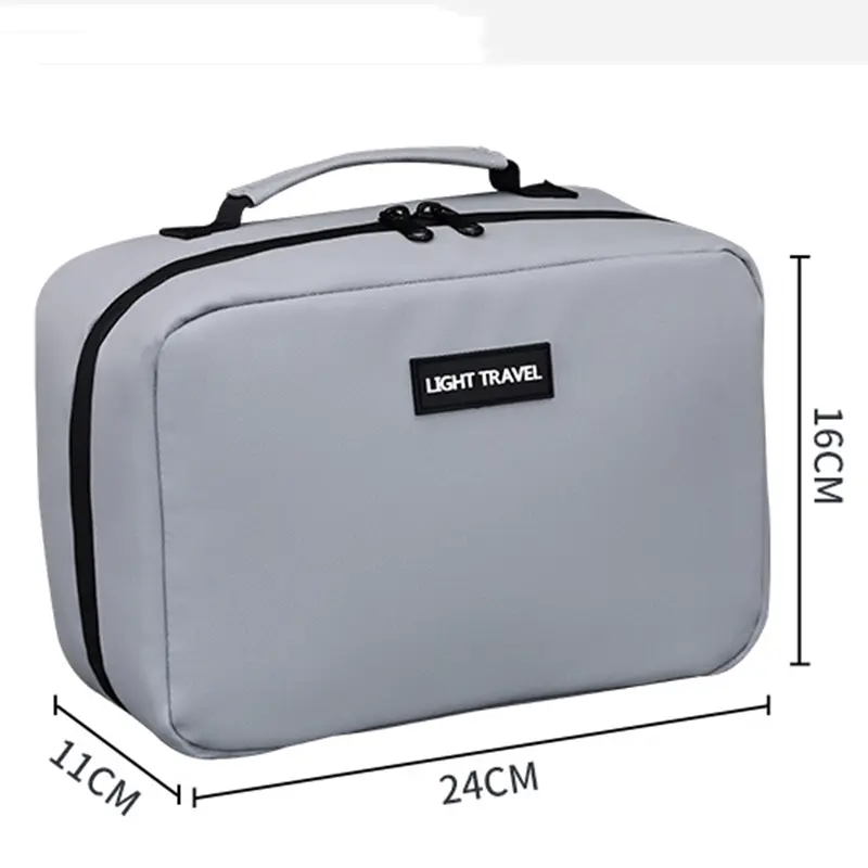 Men's Makeup Bag Waterproof Material Toiletry Bag Large Capacity Cosmetic Organizer, Portable Travel Essential Storage Bag