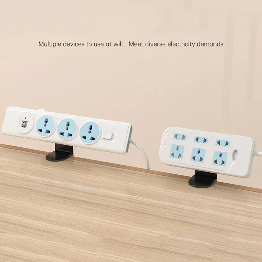 Under Desk Power Strip Holder – No-Drill Cable Management Tray for Outlet Fixing, Wire Organizing & Shelf Storage