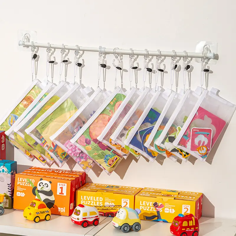 Toy Storage Bag Zipper Puzzle Subpackage Toy Organizer Transparent Children's Room Organization Small Child Storage Bag for LEGO