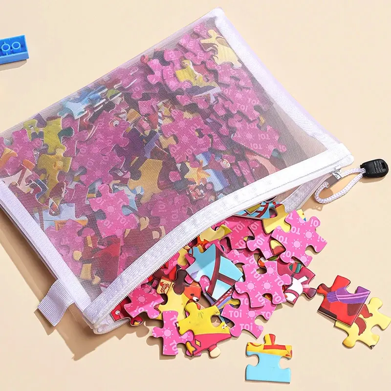 Toy Storage Bag Zipper Puzzle Subpackage Toy Organizer Transparent Children's Room Organization Small Child Storage Bag for LEGO