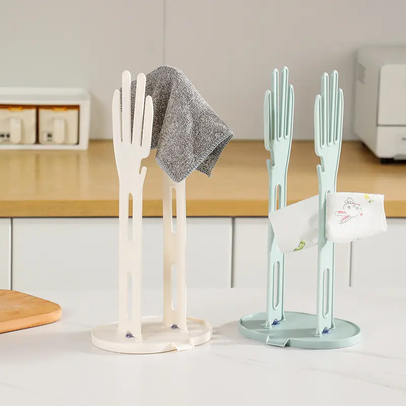 1PC Kitchen Glove Stand Holder Rubber Glover Dryer Rack Towel Holder Drain Countertop Storage Rack Kitchen Sink Accessories Tool