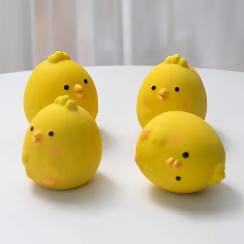 Pet Squeaky Toys Cute Chicken Dog Chewing Rubber Toy Cleaning Tooth Dog Chew Toy For Dogs Bite Resistant Sounder Pet Supplies