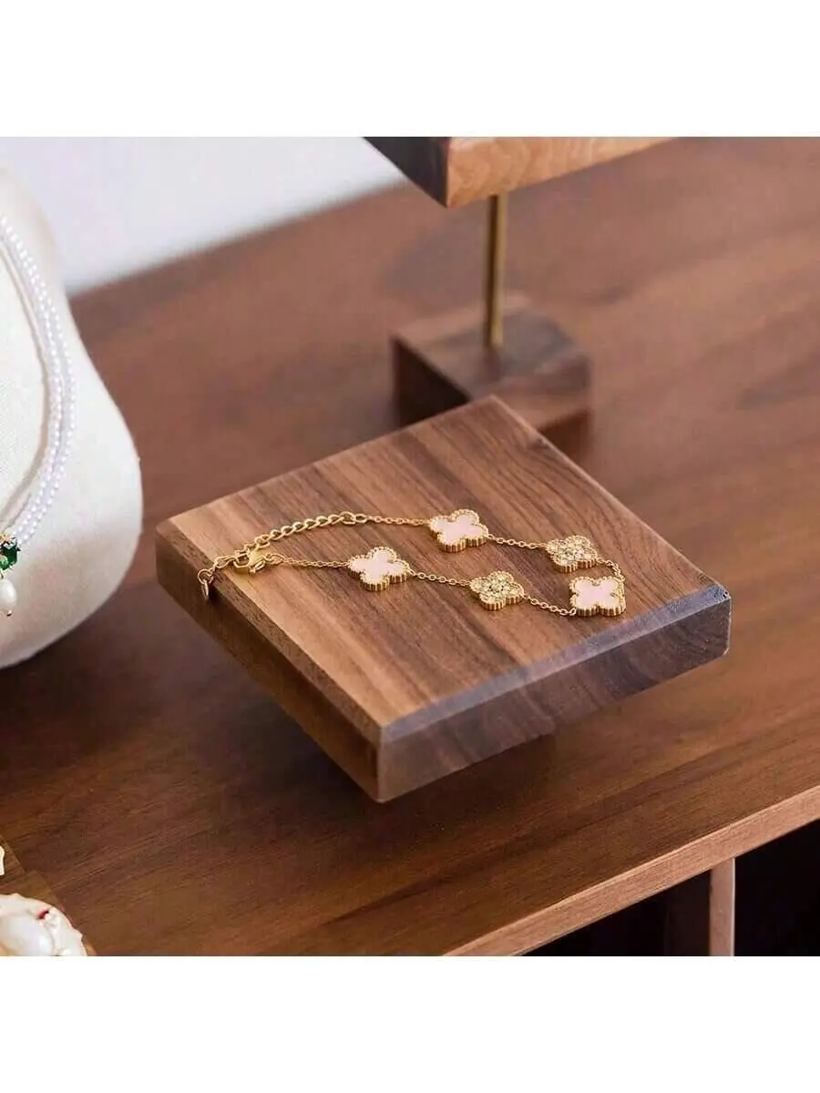Wooden Walnut Tray Case Bracelet organizer Jewelry Display Stands Cosmetics holders Ring Doll Sheet Pad Stamps Block Customized