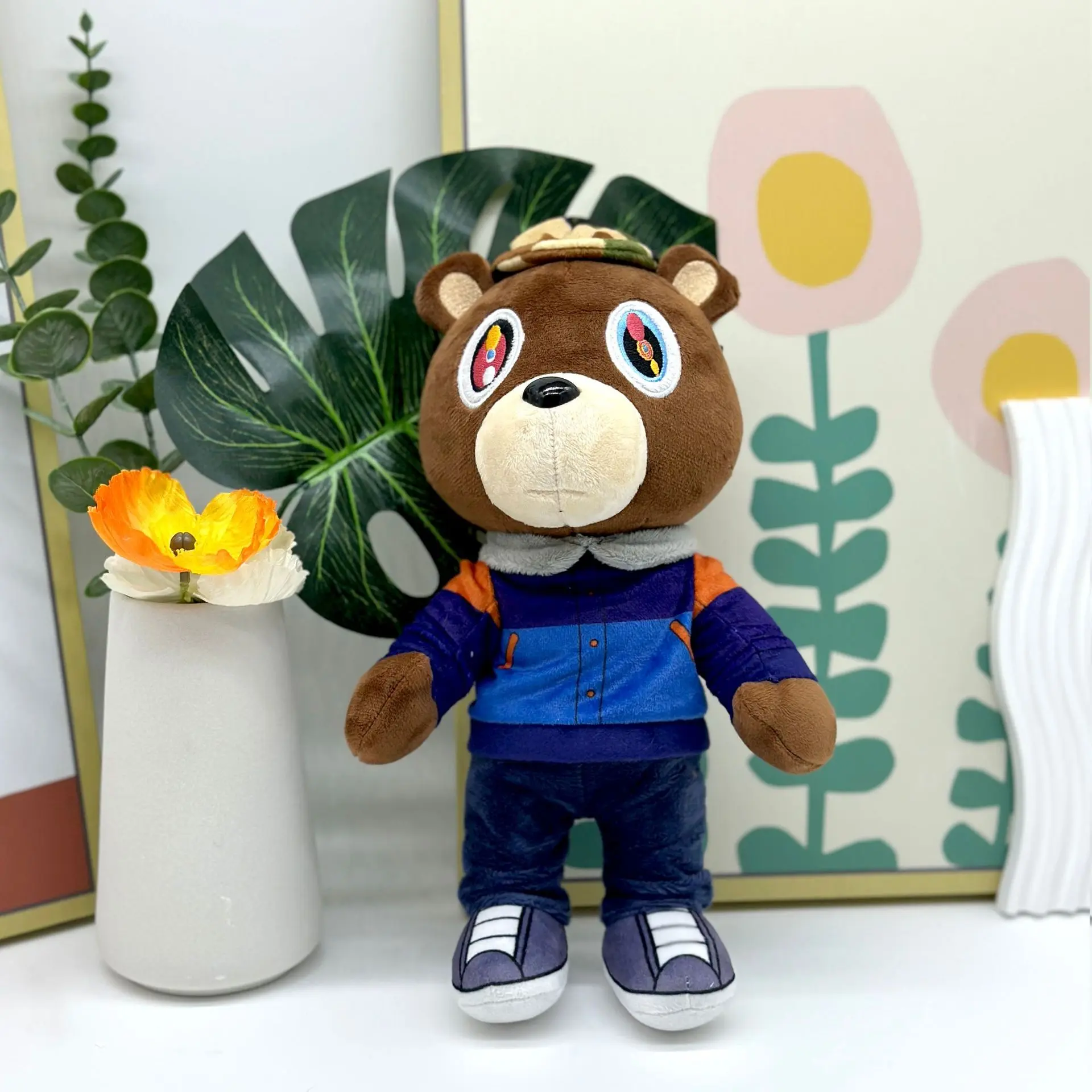 25-30CM Funny Joy Kanye Teddy Bear Plush Toy Cartoon Bear Dolls Stuffed Soft Toy Christmas Birthday Gift For Children