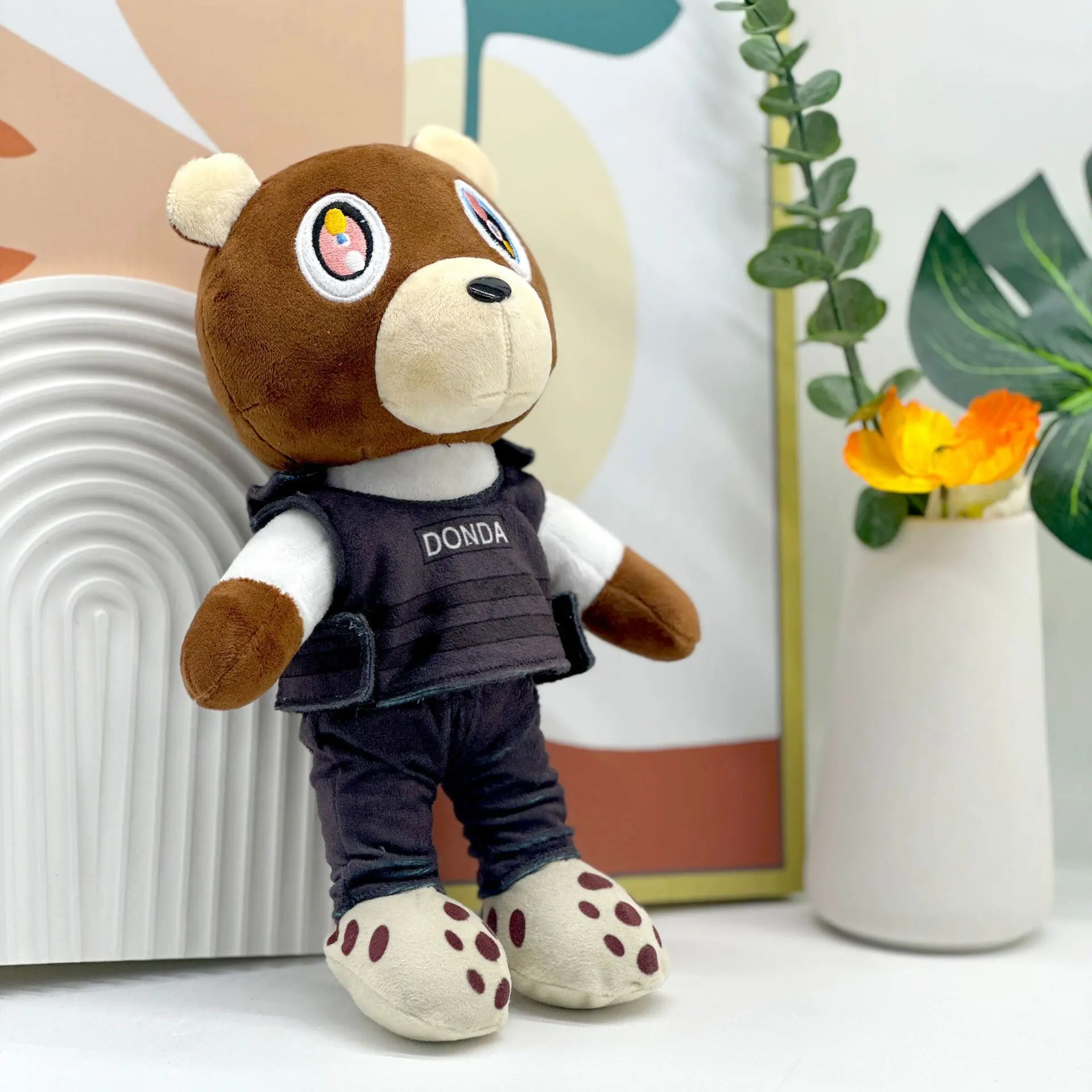 25-30CM Funny Joy Kanye Teddy Bear Plush Toy Cartoon Bear Dolls Stuffed Soft Toy Christmas Birthday Gift For Children