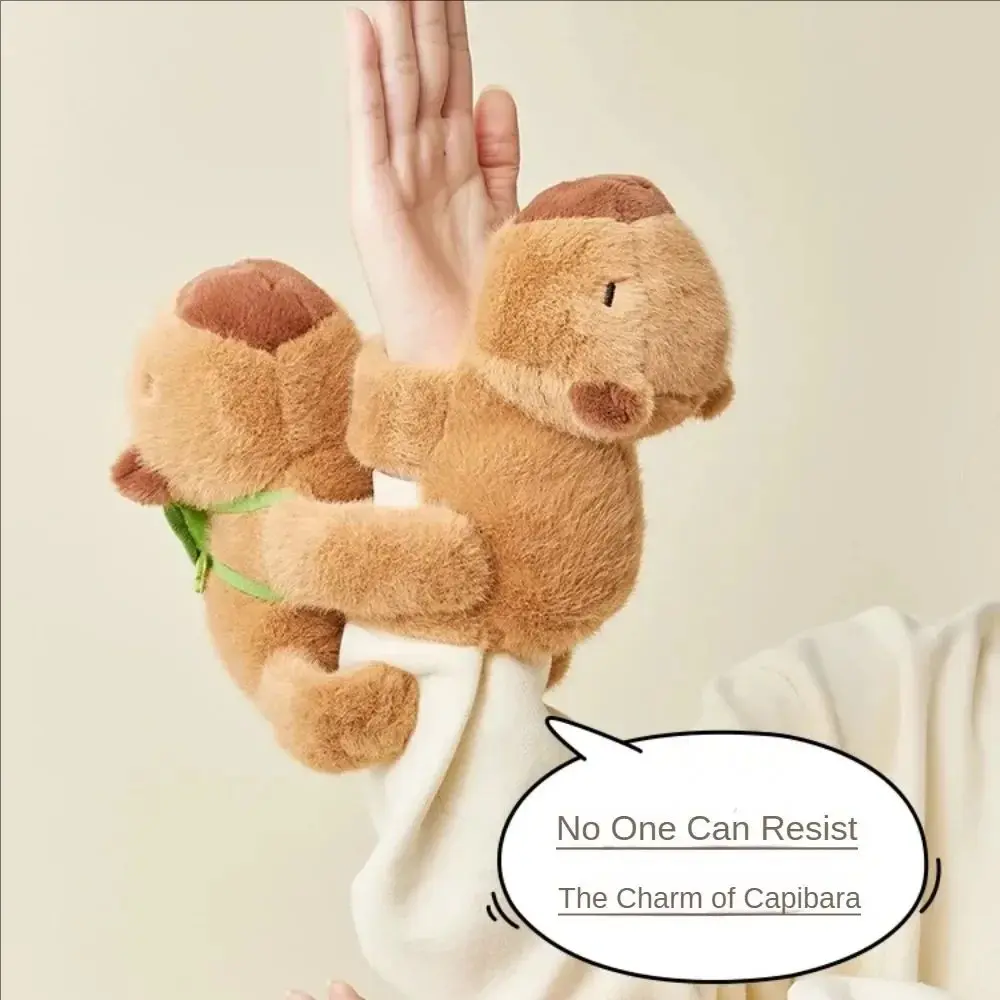 5PCS Cute Plush Doll Water Dolphin Doll Wrist Snap Ring Toys Plush Toys Capybara  Toys Hand Ring Fun Pop Circles Kids Holiday Gi