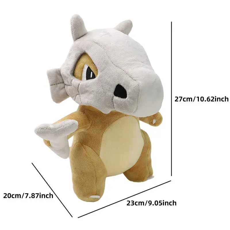 Kawaii Cubone Stuffed Toys Cartoon&Cute Plush Dolls Throw Pillow Birthday Gift For Kids Friends Boys Toy
