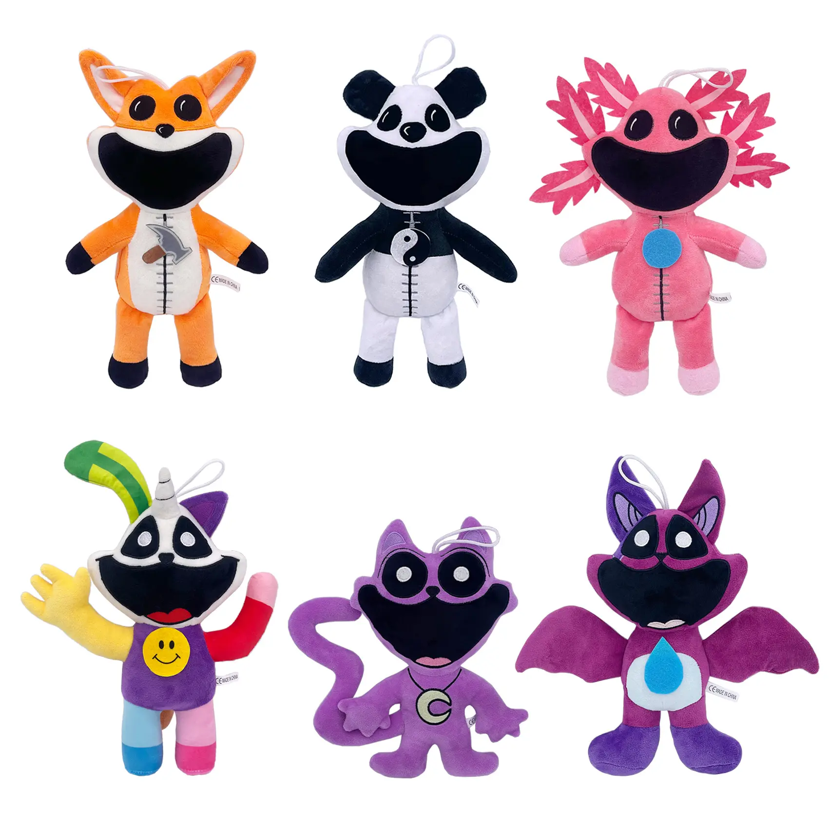 Smiling little animal Plush Toys Cat Dog Soft Stuffed Plushie Miss Delight Doll Decoration Birthday present for Kids