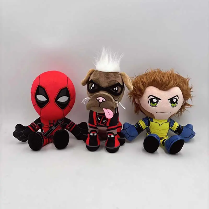 New Cartoon 25cm Deadpools Plush Dolls Action Soft Stuffed Throw Pillow 2025 Movie Plush Gifts For Fans Kids Birthday