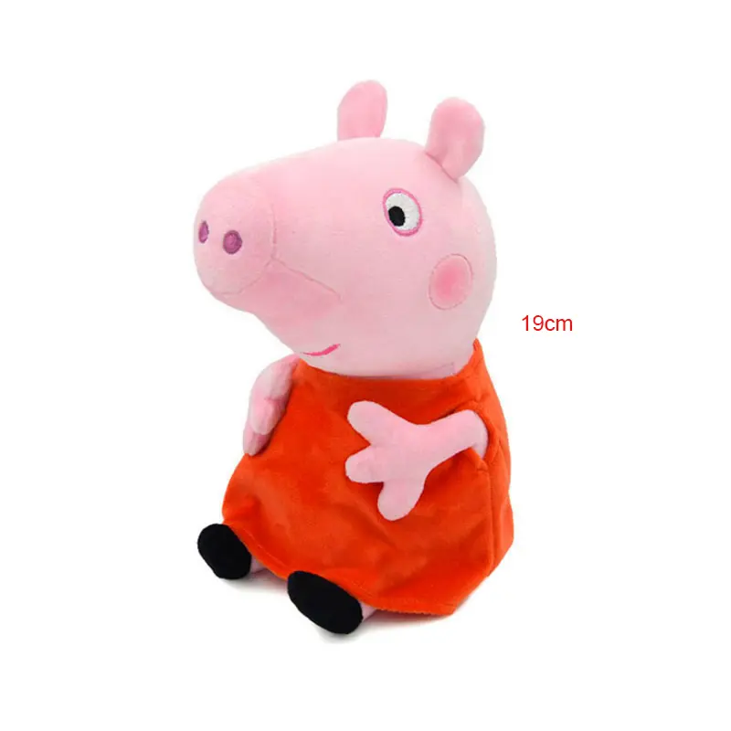 19cm Original Peppa Pig Plush Toys George Eddie Bear Mr Dinosaur Cartoon Anime Figure Stuffed Plush Toys Kids Christmas Gift Toy