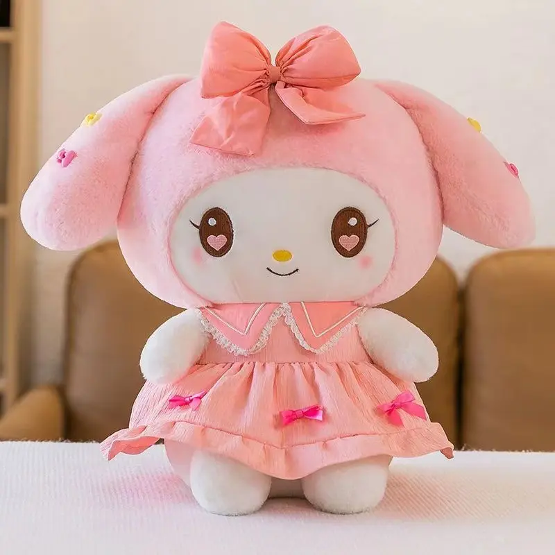 30cm Sanlio Purple Dress Kuromi Stuffed Plush Toy Cute Anime Surrounding Melody Plush Doll Gift for Girlfriend's Birthday