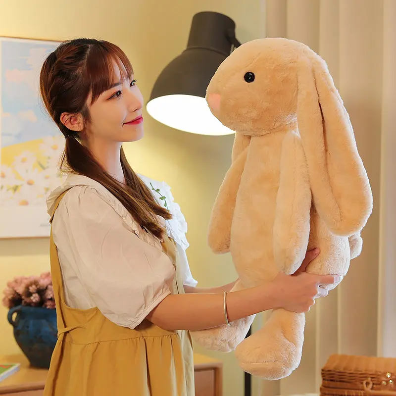 1/2PCS Plush Bunny Doll Children's Sleepy Soothing Doll Rabbit Dolls Shy Pink Rabbit Doll Children Gift Bedroom Plush Ornament