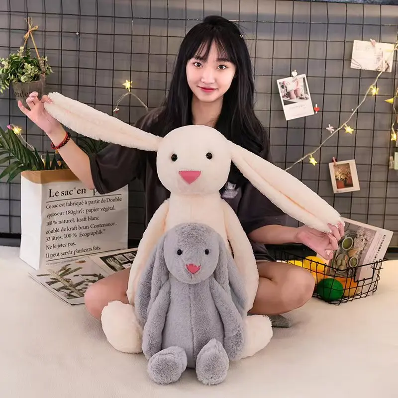 1/2PCS Plush Bunny Doll Children's Sleepy Soothing Doll Rabbit Dolls Shy Pink Rabbit Doll Children Gift Bedroom Plush Ornament