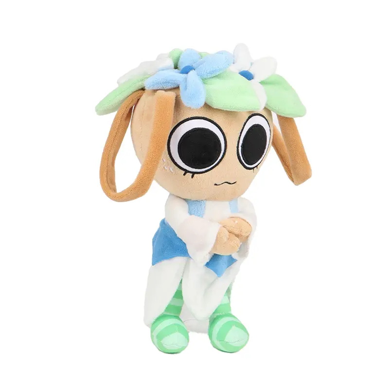 Dandy’s World Plush Belle Basket Bassie Plush Toy Movie Stuffed Animals Cute Anime Pebble Dog Doll Toys  for Kids Birthday Gift