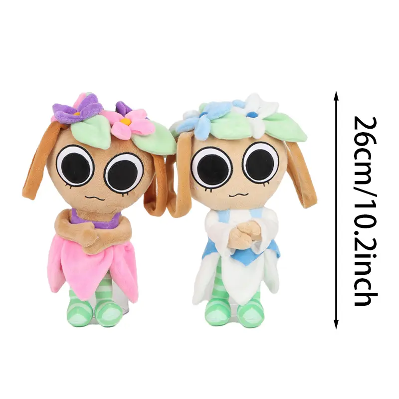 Dandy’s World Plush Belle Basket Bassie Plush Toy Movie Stuffed Animals Cute Anime Pebble Dog Doll Toys  for Kids Birthday Gift