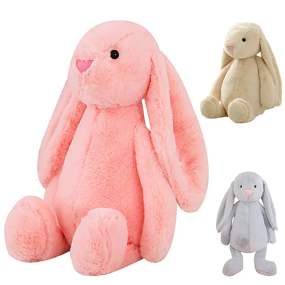 1/2PCS Plush Bunny Doll Children's Sleepy Soothing Doll Rabbit Dolls Shy Pink Rabbit Doll Children Gift Bedroom Plush Ornament